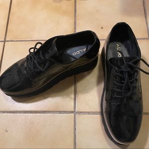 ALDO BLACK PLATFORM SNEAKERS